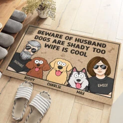 Just You Me & The Dogs - Dog Personalized Custom Home Decor Decorative Mat - House Warming Gift, Gift For Pet Owners, Pet Lovers -Pawfect House Store thumb2 9173313b 263d 4523 8adc e93e54ec37a2