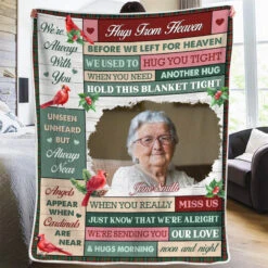 Custom Photo I Have An Angel In Heaven - Memorial Personalized Custom Blanket - Christmas Gift, Sympathy Gift For Family Members -Pawfect House Store thumb3 10e8a771 2a4a 4e85 b9be 5c9a2f726f01