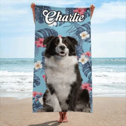 Custom Photo Tropical State Of Happiness - Dog & Cat Personalized Custom Beach Towel - Summer Vacation Gift, Gift For Family Members, Pet Owners, Pet Lovers -Pawfect House Store thumb3 2f9c5b88 7911 4bfe a9cf 1c30077cefd6