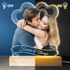 Custom Photo Love You Forever - Couple Personalized Custom Shaped 3D LED Light - Upload Photo Gift For Husband Wife, Anniversary -Pawfect House Store thumb3 3c893ab9 af1e 4a9c 8684 1e4aaa3df4d4