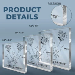 Best Friend Till The End - Bestie Personalized Custom Square Shaped Acrylic Plaque - Gift For Best Friends, BFF, Sisters -Pawfect House Store thumb3 63d9ea38 08f8 4625 8577 1ed143c27084