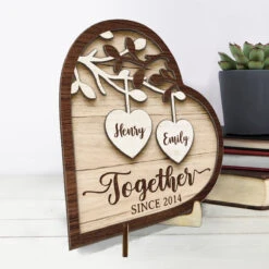 God Gave Me You - Couple Personalized Custom 2-Layered Wooden Plaque With Stand - House Warming Gift For Husband Wife, Anniversary -Pawfect House Store thumb3 67719ec9 4511 4555 b143 f3753fcfbd9e