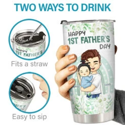 Just Know That I Really Love You - Family Personalized Custom Tumbler - Father's Day, Birthday Gift For First Dad -Pawfect House Store thumb3 93c35f53 384c 4c32 a04b f8e447af17e9