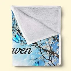 Custom Photo Kisses From Heaven - Memorial Personalized Custom Blanket - Christmas Gift, Sympathy Gift For Family Members -Pawfect House Store thumb3 a64f218d af9a 4aa1 83c9 991e9ceb4cbf