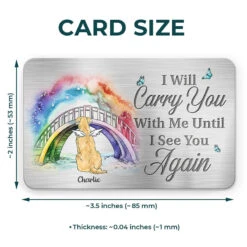 You Left Paw Prints On My Heart - Memorial Personalized Custom Aluminum Wallet Card - Sympathy Gift, Gift For Pet Owners, Pet Lovers -Pawfect House Store thumb3 a69b6f5d 749a 4867 bf57 8028d7eba236