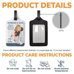 Our Love Story Is A Journey - Travel Personalized Custom Luggage Tag - Holiday Vacation Gift, Gift For Adventure Travel Lovers, Husband Wife, Anniversary -Pawfect House Store thumb3 a8dc8fd9 ad43 4a72 add9 5cca3442bf87