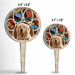 Custom Photo Leave Pawprints On Our Hearts - Memorial Personalized Custom Stain Glass Style Acrylic Garden Stake - Sympathy Gift, Gift For Pet Owners, Pet Lovers -Pawfect House Store thumb3 dc0ffedb eb81 49fa b898 428f8979f35a