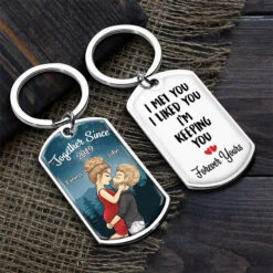 Our Love Story Is My Favorite - Couple Personalized Custom Keychain - Gift For Husband Wife, Anniversary -Pawfect House Store thumb3 f593a6c7 f16d 42c0 8f9a d23e67742079