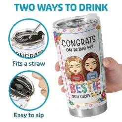 Our Laughs Are Limitless & Our Friendship Is Endless - Bestie Personalized Custom Tumbler - Christmas Gift For Best Friends, BFF, Sisters -Pawfect House Store thumb3 f8d2bdcf f56b 4332 8646 abd61e659658