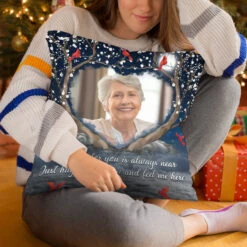 Custom Photo Just Hug This Pillow And Feel Me Here - Memorial Personalized Custom Pillow - Sympathy Gift For Family Members -Pawfect House Store thumb4 16c3b6a1 3990 4d2f 878b c93c7d793e1d