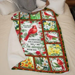 Whenever You See A Cardinal - Memorial Personalized Custom Blanket - Christmas Gift, Sympathy Gift For Family Members -Pawfect House Store thumb4 190424de 65e0 491e b13b eefc17389276
