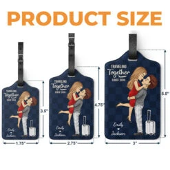 Traveling Together - Travel Personalized Custom Luggage Tag - Holiday Vacation Gift, Gift For Adventure Travel Lovers, Husband Wife, Anniversary -Pawfect House Store thumb4 27a98910 e6c0 4d32 a349 a88161fcc136