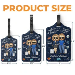 Work Hard Travel Hard - Travel Personalized Custom Luggage Tag - Holiday Vacation Gift, Gift For Adventure Travel Lovers, Husband Wife, Anniversary -Pawfect House Store thumb4 30d032b4 ed6a 4d96 9c27 6798da415138