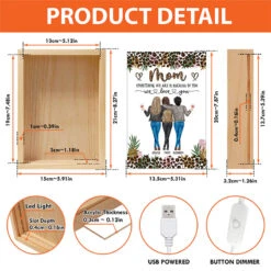 Everything I Am Is Because Of You - Family Personalized Custom Frame Light Box - Birthday Gift For Mom -Pawfect House Store thumb4 6ade87ee 437a 4c63 b614 df54357ca6c2