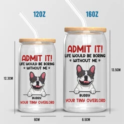 Without You, There's No Life - Dog & Cat Personalized Custom Glass Cup, Iced Coffee Cup - Gift For Pet Owners, Pet Lovers -Pawfect House Store thumb4 7066adbf 13bb 4565 852f 54825a47b829