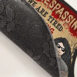 No Trespassing We Are Tired Of Hiding Bodies - Couple Personalized Custom Home Decor Decorative Mat - Halloween Gift For Husband Wife, Anniversary -Pawfect House Store thumb4 7f555fae 8939 4ba9 bae1 7054c526c811