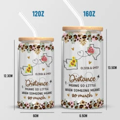 I Miss Your Face - Bestie Personalized Custom Glass Cup, Iced Coffee Cup - Gift For Best Friends, BFF, Sisters -Pawfect House Store thumb4 b81920fe 6e23 4c79 9d8a 61856529ab68