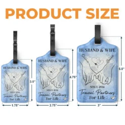 Husband And Wife Travel Partners For Life - Travel Personalized Custom Luggage Tag - Holiday Vacation Gift, Gift For Adventure Travel Lovers, Husband Wife, Anniversary -Pawfect House Store thumb4 cd7f0527 9f57 4981 8859 d0f909e5253d