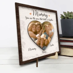 Custom Photo The Loveliest Masterpiece Of The Heart - Family Personalized Custom 2-Layered Wooden Plaque With Stand - House Warming Gift For Mom, Grandma -Pawfect House Store thumb4 e0a35e37 d7d2 44b3 880e 9a69bf88532d