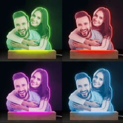 Custom Photo Two Hearts, One Love Story - Couple Personalized Custom Shaped 3D LED Light - Upload Photo Gift For Husband Wife, Anniversary -Pawfect House Store thumb4 e4ad76bf cf44 4f25 8021 f8be149bdb92