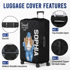 Summer Is Calling And I Definitely Must Go - Travel Personalized Custom Luggage Cover - Gift For Traveling Lovers -Pawfect House Store thumb4 f88f4116 6c2b 4e3c 88e8 e4ba66059f7d