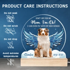 Custom Photo I Can Even Fly With My New Wings - Memorial Personalized Custom Shaped 3D LED Light - Sympathy Gift For Pet Owners, Pet Lovers -Pawfect House Store thumb5 2b4bf80c c6fb 4ac1 adb0 57f1030d1bed