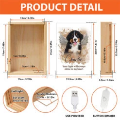 Custom Photo You Left Paw Prints On Our Hearts - Memorial Personalized Custom Frame Light Box - Sympathy Gift For Pet Owners, Pet Lovers -Pawfect House Store thumb5 30164487 56c7 4454 afdc be93131baa6d