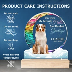 Custom Photo My Hardest Goodbye - Memorial Personalized Custom Shaped 3D LED Light - Sympathy Gift For Pet Owners, Pet Lovers -Pawfect House Store thumb5 6b60bada 5976 424f a1b2 59f95f344af1