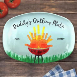 Daddy Grill Master - Family Personalized Custom Platter - Father's Day, Birthday Gift For Dad -Pawfect House Store thumb6 1 f1e3a30e 618f 4f18 957a 07f50df07ba6