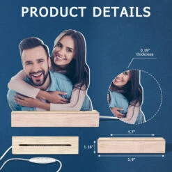 Custom Photo Two Hearts, One Love Story - Couple Personalized Custom Shaped 3D LED Light - Upload Photo Gift For Husband Wife, Anniversary -Pawfect House Store thumb6 4d267b43 2cf6 4cfd 80a2 75135e18949b