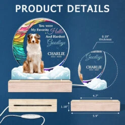 Custom Photo My Hardest Goodbye - Memorial Personalized Custom Shaped 3D LED Light - Sympathy Gift For Pet Owners, Pet Lovers -Pawfect House Store thumb6 81b8bcd3 2d3d 43ee 9566 0ba6f836d771