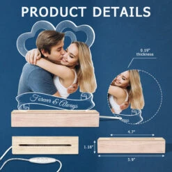 Custom Photo Love You Forever - Couple Personalized Custom Shaped 3D LED Light - Upload Photo Gift For Husband Wife, Anniversary -Pawfect House Store thumb6 ea155ac0 b26d 4cf9 a84f a74621aed929