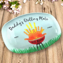 Daddy Grill Master - Family Personalized Custom Platter - Father's Day, Birthday Gift For Dad -Pawfect House Store thumb7 1
