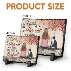 A Bond That Can't Be Broken - Memorial Personalized Custom Rectangle Shaped Stone With Stand - Sympathy Gift For Pet Owners, Pet Lovers -Pawfect House Store thumb 4 1