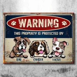 Warning Zone - Funny Personalized Dog Metal Sign